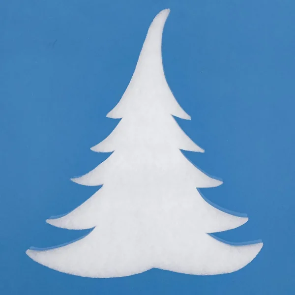 Winterdeko^DecoWoerner Schneetannen Aus Formwatte, , 18 Cm, Schwer Entflammbar weiß