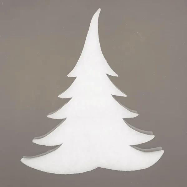 Winterdeko^DecoWoerner Schneetannen Aus Formwatte, , 18 Cm, Schwer Entflammbar weiß