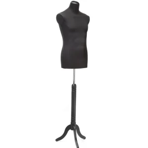 Schneiderpuppen^DecoWoerner Schneiderpuppe Männlich Auf em Dreibeinständer 148 - 178 Cm Hoch schwarz