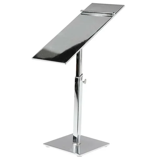 Warenpräsentation^DecoWoerner Schuhpräsenter, Schräg silber