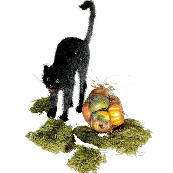Dekotiere^DecoWoerner e Katze, 32 Cm schwarz