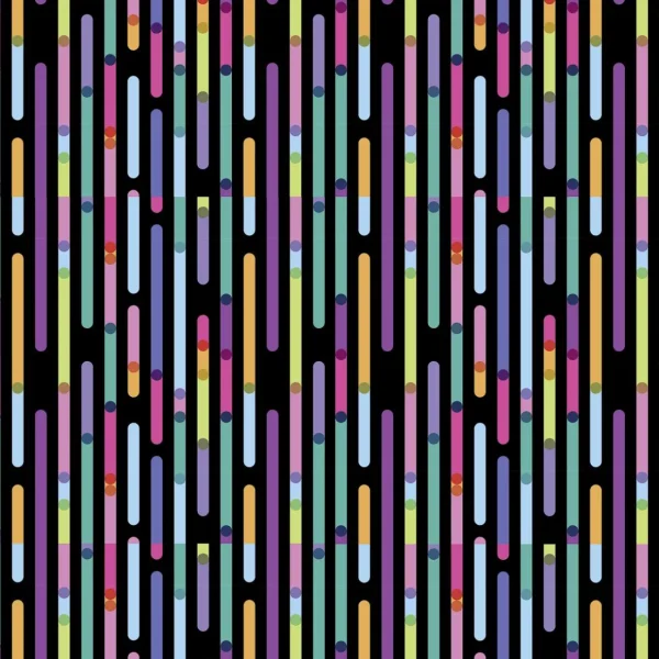 Geschenkpapier^DecoWoerner es Geschenkpapier Bunt Gestreift, 50 Cm, 50 M schwarz