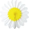 Themen-Deko^DecoWoerner Schwer Entflammbare Margeritenblüte Papier-Rosette 50 Cm Ø weiß