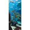 Sommerdeko | Sommer-Banner^DecoWoerner Schwer Entflammbarer Stoffbanner „Unterwasserlandschaft Im Aquarium“ Aus Fahnenstoff 75 X 180 Cm blau