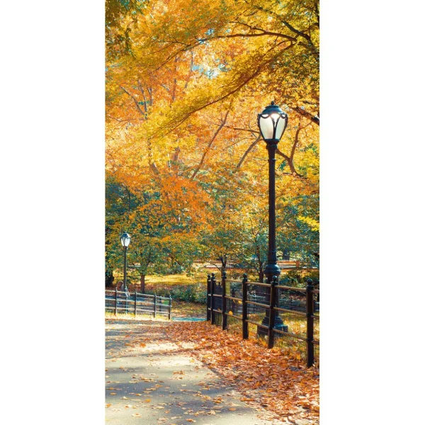 Herbstdeko | Herbst-Banner^DecoWoerner Schwer Entflammbarer Stoffbanner "Herbstpark" Aus Fahnenstoff 100 X 200 Cm gelb