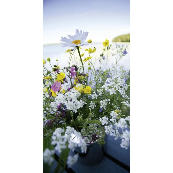 Sommer-Banner | Frühlingsbanner^DecoWoerner Schwer Entflammbarer Stoffbanner Wiesenblumen 100 X 200 Cm
