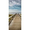 Sommer-Banner^DecoWoerner Schwer Entflammbarer Stoffbanner Holzsteg Zum Meer 75 X 180 Cm