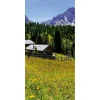 Herbstdeko | Sommerdeko^DecoWoerner Schwer Entflammbarer Stoffbanner "Bergalm" Aus Fahnenstoff 100 X 200 Cm grün