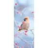 Winterdeko | Weihnachts- & Winterbanner^DecoWoerner Schwer Entflammbarer Stoffbanner "Seidenschwanz-Vogel In Hagebutte" Aus Fahnenstoff 75 X 180 Cm braun