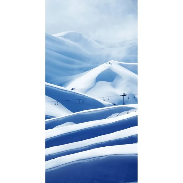 Winterdeko | Weihnachts- & Winterbanner^DecoWoerner Schwer Entflammbarer Stoffbanner "Skigebiet" Aus Fahnenstoff 100 X 200 Cm weiß