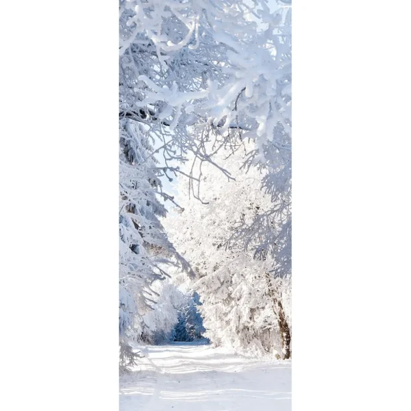 Winterdeko | Weihnachts- & Winterbanner^DecoWoerner Schwer Entflammbarer Stoffbanner "Winterwald" Aus Fahnenstoff 75 X 180 Cm weiß