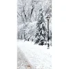 Winterdeko | Weihnachts- & Winterbanner^DecoWoerner Schwer Entflammbarer Stoffbanner "Winterpark" Aus Fahnenstoff 100 X 200 Cm weiß