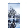 Winterdeko | Weihnachts- & Winterbanner^DecoWoerner Schwer Entflammbarer Stoffbanner "Wintersee" Aus Fahnenstoff 100 X 200 Cm blau