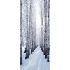 Winterdeko | Weihnachts- & Winterbanner^DecoWoerner Schwer Entflammbarer Stoffbanner "Winterbirkenallee" Aus Fahnenstoff 75 X 180 Cm weiß