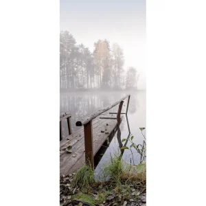 Herbst-Banner^DecoWoerner Schwer Entflammbarer Stoffbanner "Nebel Am See" 75 X 180 Cm