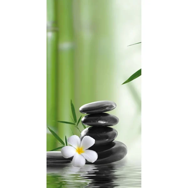 Themen-Deko | Themen-Banner^DecoWoerner Schwer Entflammbarer Stoffbanner "Entspannung Und Wellness" Aus Fahnenstoff 100 X 200 Cm grün