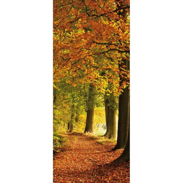 Herbst-Banner^DecoWoerner Schwer Entflammbarer Stoffbanner "Herbstwald" Aus Fahnenstoff 75 X 180 Cm orange