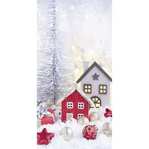 Weihnachts- & Winterbanner^DecoWoerner Schwer Entflammbarer Stoffbanner "Weihnachtsdeko" 100 X 200 Cm