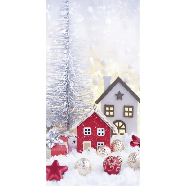Weihnachts- & Winterbanner^DecoWoerner Schwer Entflammbarer Stoffbanner "Weihnachtsdeko" 100 X 200 Cm