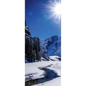 Weihnachts- & Winterbanner^DecoWoerner Schwer Entflammbarer Stoffbanner "Wintertag" 75 X 180 Cm