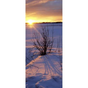 Weihnachts- & Winterbanner^DecoWoerner Schwer Entflammbarer Stoffbanner "Wintersonne" 75 X 180 Cm
