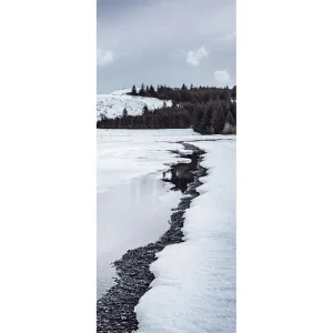 Weihnachts- & Winterbanner^DecoWoerner Schwer Entflammbarer Stoffbanner "Winterbach" 75 X 180 Cm