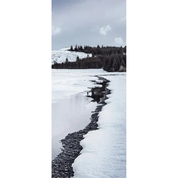 Weihnachts- & Winterbanner^DecoWoerner Schwer Entflammbarer Stoffbanner "Winterbach" 75 X 180 Cm