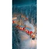 Weihnachts- & Winterbanner | Weihnachtsbanner^DecoWoerner Schwer Entflammbarer Stoffbanner "Weihnachtszug" Aus Fahnenstoff 100 X 200 Cm rot