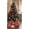 Weihnachts- & Winterbanner | Weihnachtsbanner^DecoWoerner Schwer Entflammbarer Stoffbanner "Weihnachtsbaum Mit Rot-weißen Geschenken" Aus Fahnenstoff 100 X 200 Cm grün