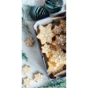 Weihnachts- & Winterbanner | Weihnachtsbanner^DecoWoerner Schwer Entflammbarer Stoffbanner "Plätzchendose Mit Schneeflockenkeksen" Aus Fahnenstoff 100 X 200 Cm Beige