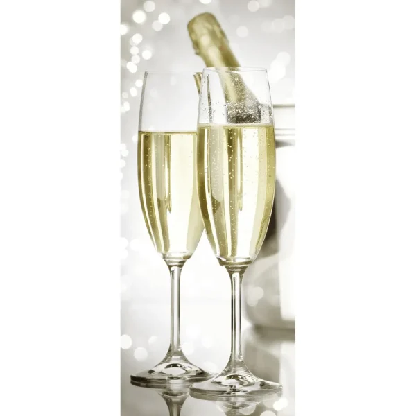 Themen-Banner | Weihnachts- & Winterbanner^DecoWoerner Schwer Entflammbarer Stoffbanner "Sekt" 75 X 180 Cm