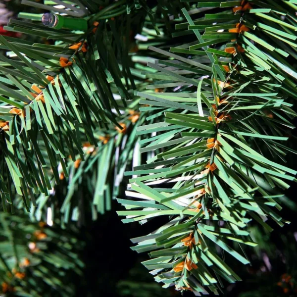 Künstliche Weihnachtsbäume^DecoWoerner Schwer Entflammbarer Weihnachtsbaum Mit LED 210 Cm grün