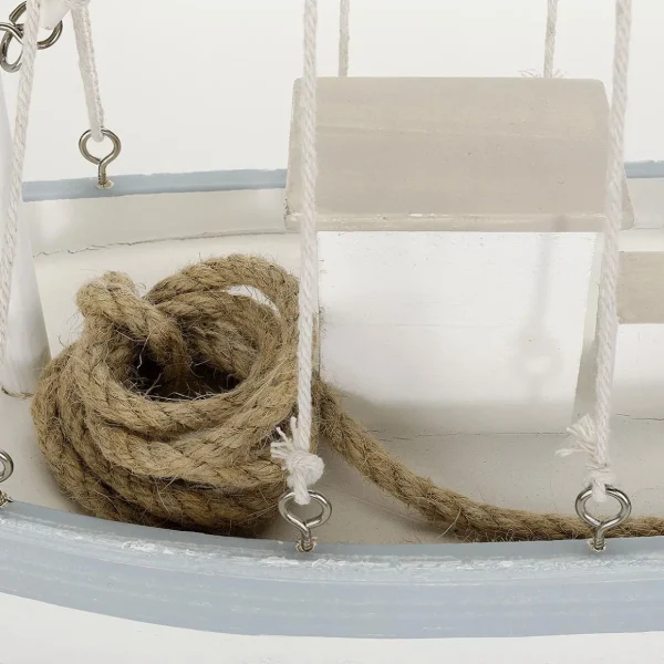 Sommerdeko^DecoWoerner Segelboot 60 Cm X 43 Cm X 14 Cm weiß