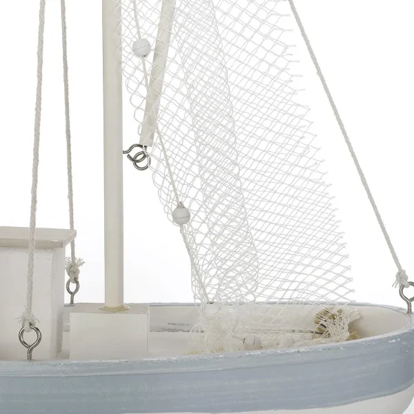 Sommerdeko^DecoWoerner Segelboot 60 Cm X 43 Cm X 14 Cm weiß