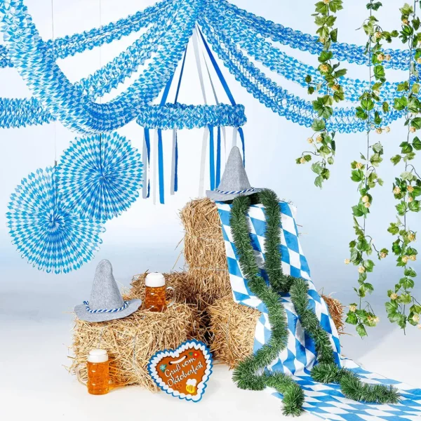 Themen-Deko^DecoWoerner Seppelhut Filz Oktoberfest Hut 44 X 34 Cm Mit Kordel Grau