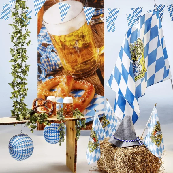 Themen-Deko^DecoWoerner Seppelhut Filz Oktoberfest Hut 44 X 34 Cm Mit Kordel Grau
