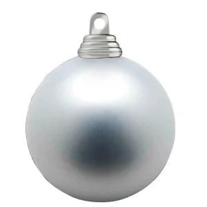 Weihnachtskugeln^DecoWoerner ne, Matte Weihnachtskugeln Aus Schwer Entflammbarem Kunststoff, 6 Cm Ø – 24 Stück silber