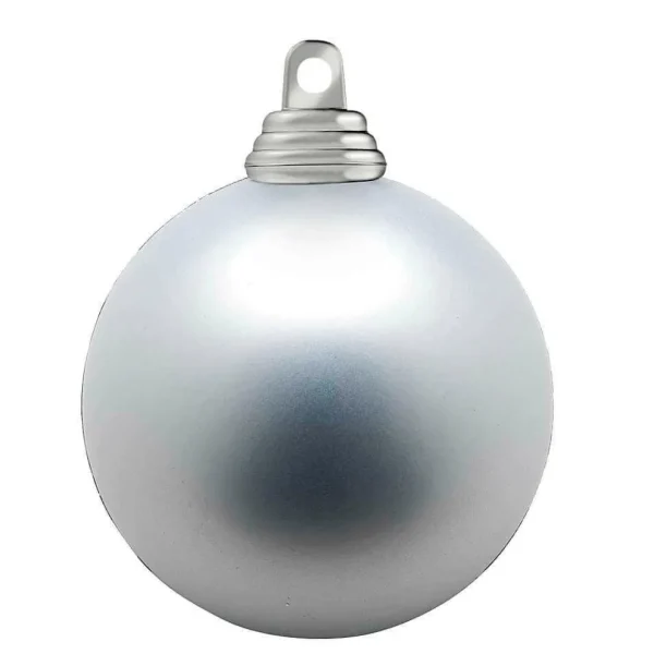 Weihnachtskugeln^DecoWoerner ne, Matte Weihnachtskugeln Aus Schwer Entflammbarem Kunststoff, 6 Cm Ø – 24 Stück silber