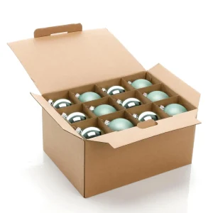 Weihnachtskugeln^DecoWoerner Silberne Weihnachtskugeln Aus Glas 6 Cm Ø – 24 Stück grün