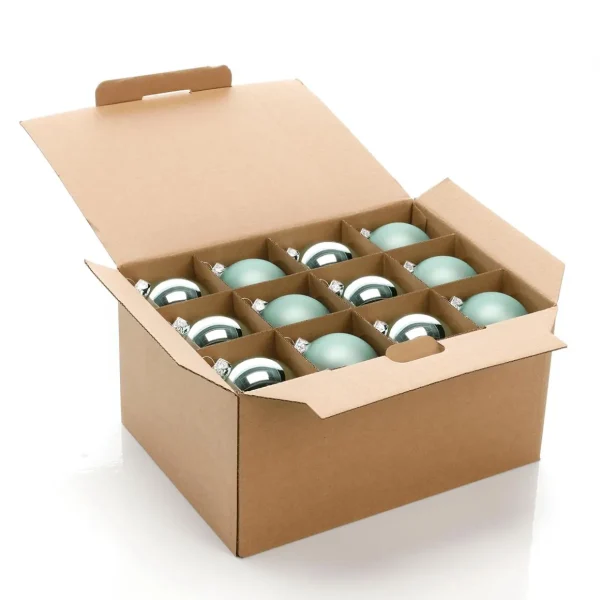 Weihnachtskugeln^DecoWoerner Silberne Weihnachtskugeln Aus Glas 6 Cm Ø – 24 Stück grün