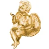 Xxl Weihnachtsdeko^DecoWoerner Sitzende Barock Engelfigur, 95 Cm Hoch gold
