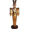 Xxl Weihnachtsdeko | Weihnachtsfiguren^DecoWoerner Soldat Figur 185 Cm, Gold-, Vollplastisch braun