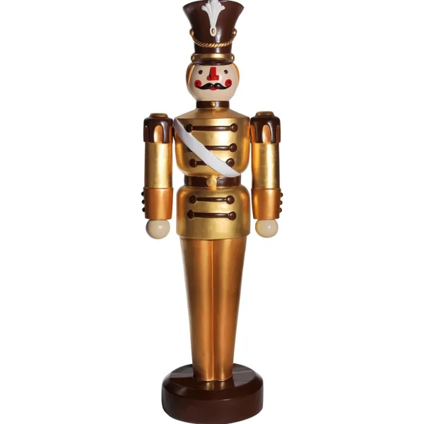 Xxl Weihnachtsdeko | Weihnachtsfiguren^DecoWoerner Soldat Figur 185 Cm, Gold-, Vollplastisch braun