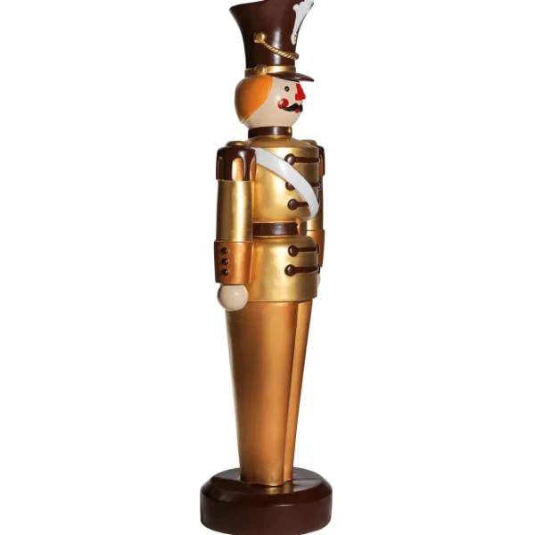 Xxl Weihnachtsdeko | Weihnachtsfiguren^DecoWoerner Soldat Figur 185 Cm, Gold-, Vollplastisch braun
