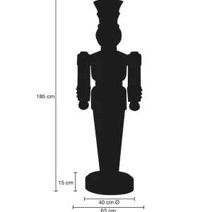 Xxl Weihnachtsdeko | Weihnachtsfiguren^DecoWoerner Soldat Figur 185 Cm, Gold-, Vollplastisch braun