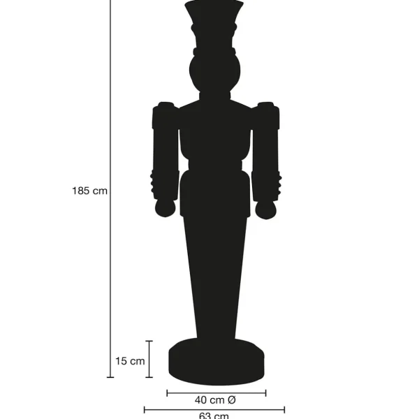Xxl Weihnachtsdeko | Weihnachtsfiguren^DecoWoerner Soldat Figur 185 Cm, Gold-, Vollplastisch braun