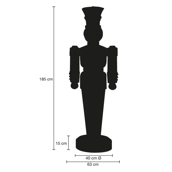 Xxl Weihnachtsdeko | Weihnachtsfiguren^DecoWoerner Soldat Figur 185 Cm, Rot-blau, Vollplastisch mehrfarbig