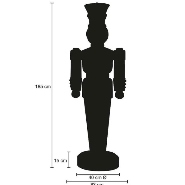 Xxl Weihnachtsdeko^DecoWoerner Soldat Figur 185 Cm, Wunschfarbe
