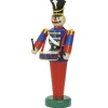 Xxl Weihnachtsdeko | Weihnachtsfiguren^DecoWoerner Soldat Figur Mit Trommel 185 Cm, Blau-rot mehrfarbig