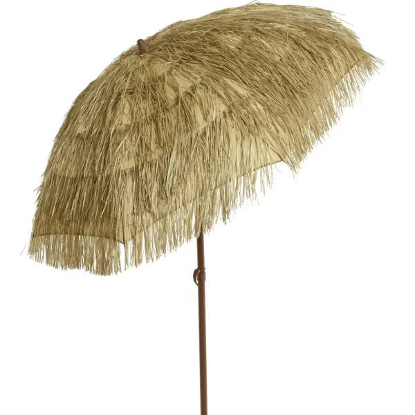 Sommerdeko^DecoWoerner Sonnenschirm Hawaii-Stil 210 Cm, 160 Cm Ø braun